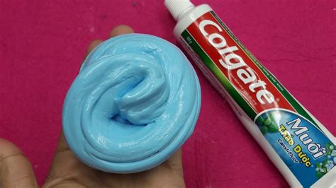 Add 2 spoon of detergent and water solution into glue and <strong>toothpaste</strong> mixture. . How to make slime with toothpaste